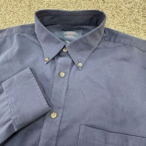 Charles Tyrwhitt Men's Weekend Navy Blue‎ Button Down L Slim Fit Non Iron